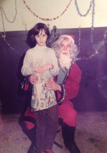 Ten-year-old me with Santa